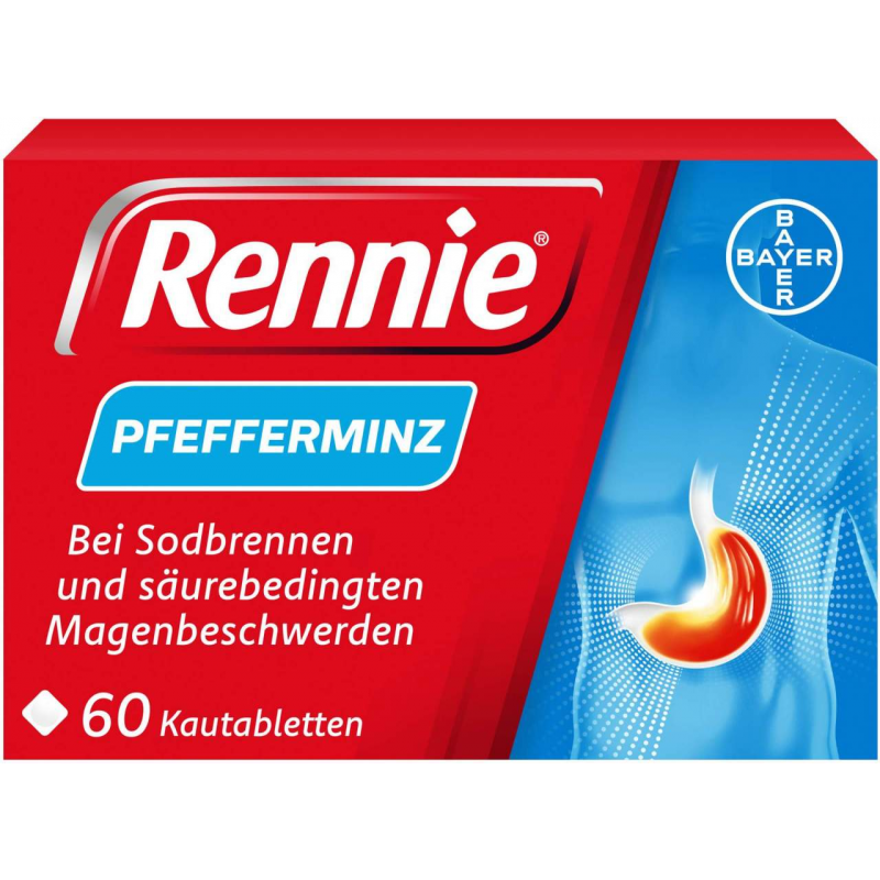Rennie Pfefferminz 60 Kautabletten