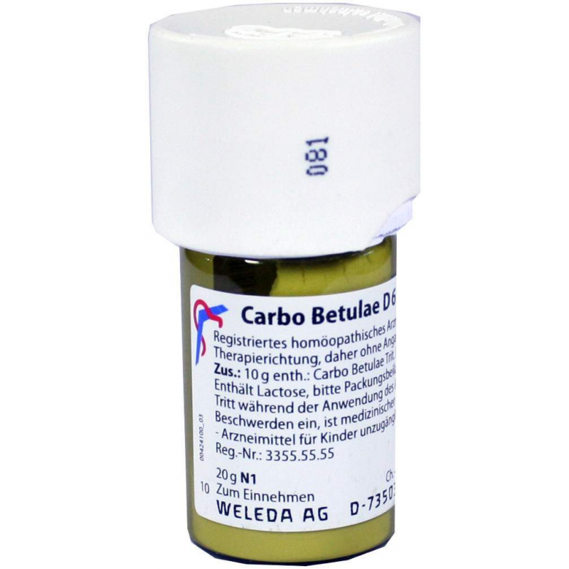 Weleda Carbo Betulae D6 20 G Trituration