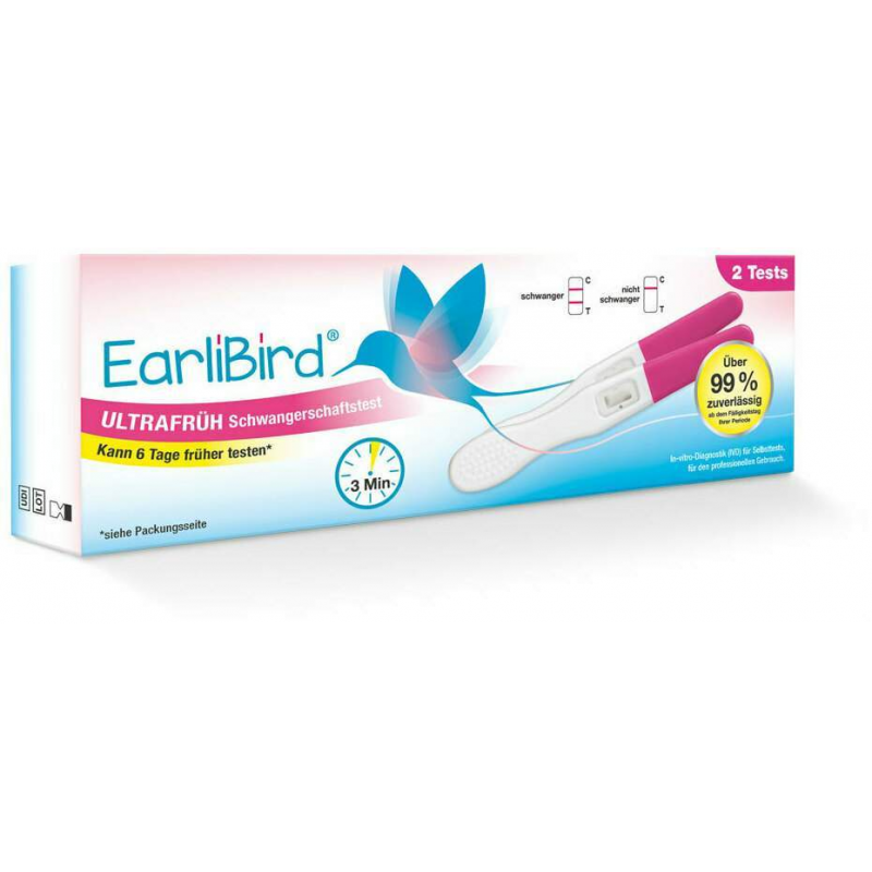 EarliBird Ultrafrüh Schwangerschaftstest 2 Stück