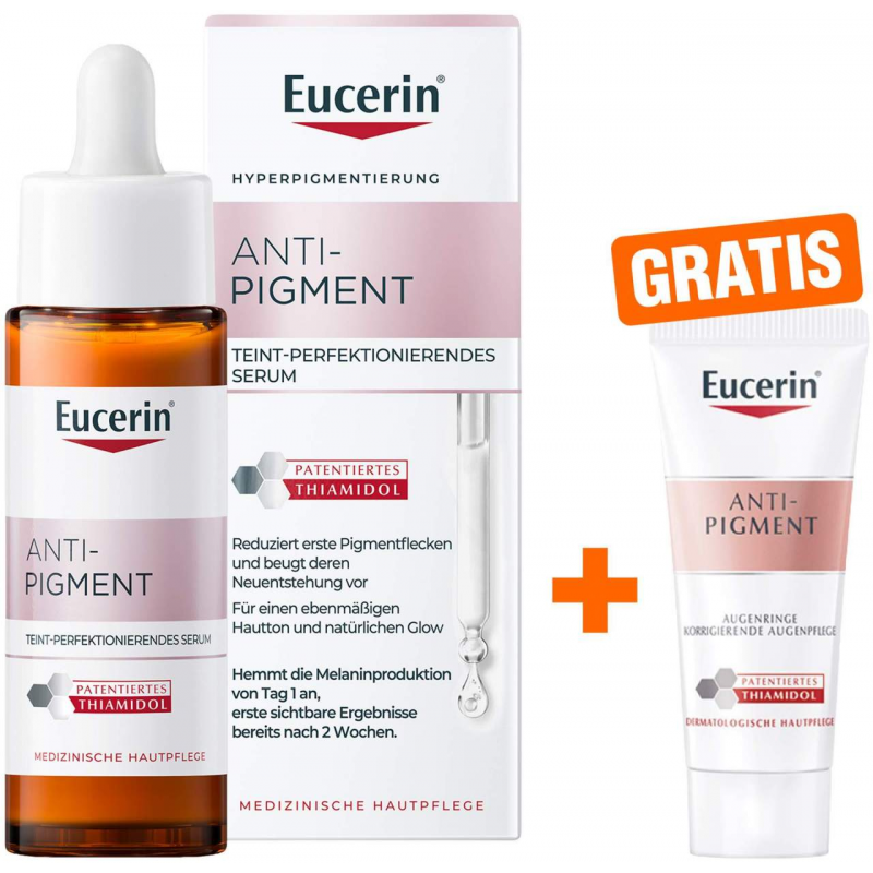 Eucerin Anti-Pigment Teint Perfektionierendes Serum 30 ml + gratis Eucerin Anti-Pigment Augenpflege Augenringe 5 ml
