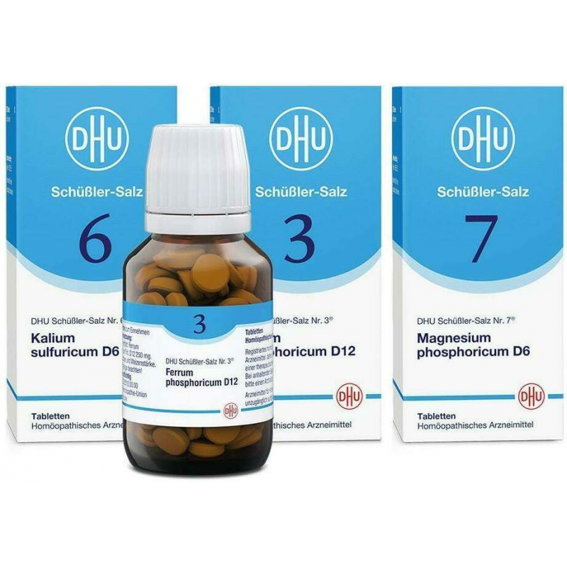 DHU Schüßler-Salze Kur mit dem Mineralsalz des Immunsystems Nr. 3+6+7 3 x 200 Tabletten