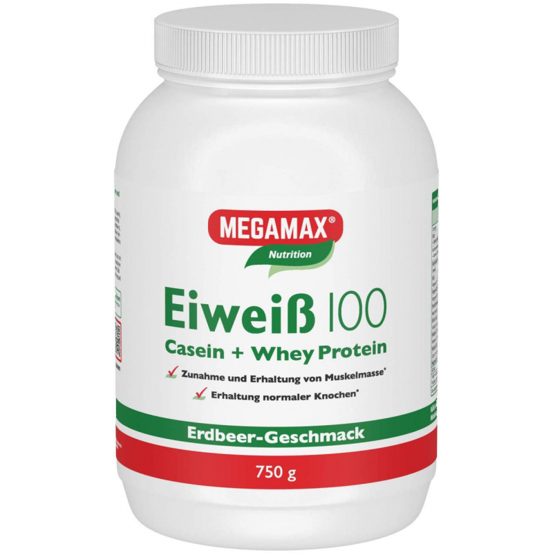 Megamax Eiweiß 100 Erdbeer 750 G Pulver