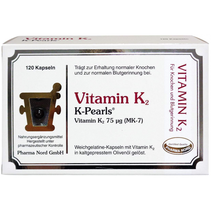 Vitamin K2 K-Pearls 120 Weichkapseln