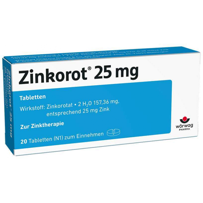 Zinkorot 25 mg 20 Tabletten
