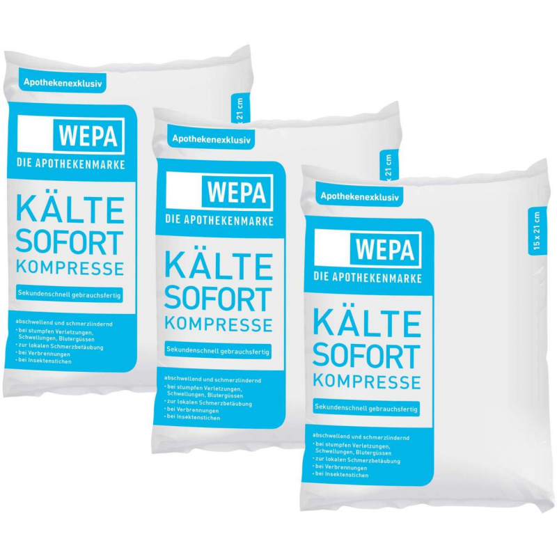 Kälte Sofort Kompresse 15x21 cm 3 x 1 Kompresse