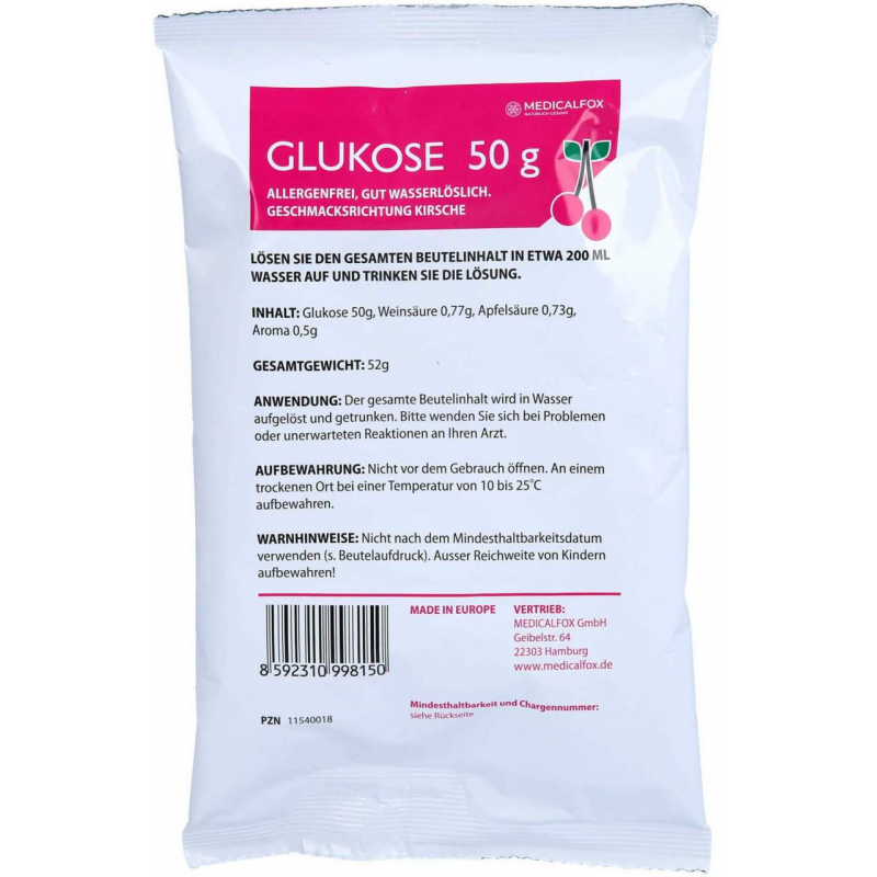 Glukose 50 G Kirsch Plv.Z.Her.E.Lsg.Z.Einnehmen