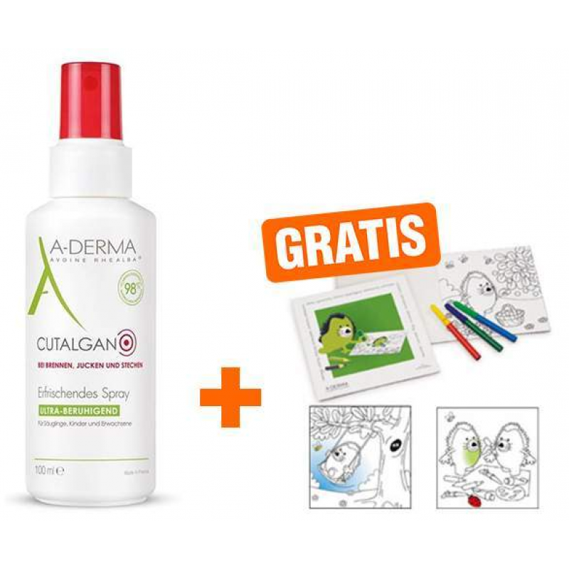 A-Derma Cutalgan erfrischendes Spray 100 ml + gratis Malbuch