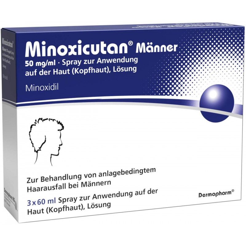 Minoxicutan Männer 50 mg je ml Spray 3 x 60 ml