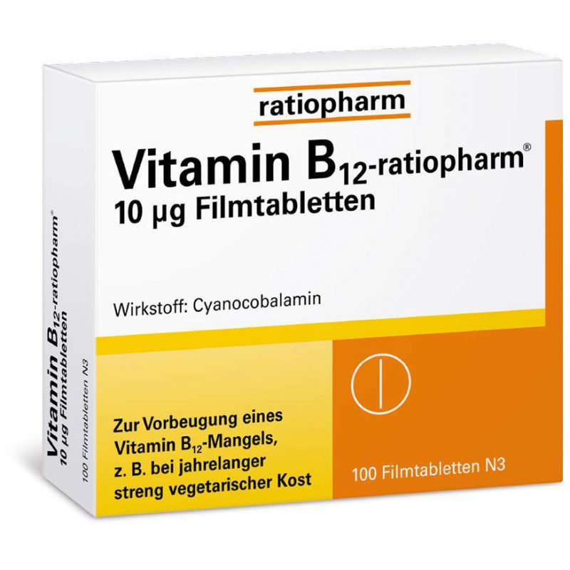 Vitamin B12-ratiopharm 10µg 100 Filmtabletten