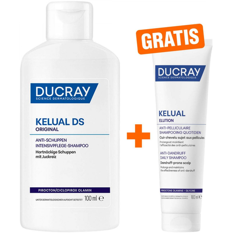 Ducray Kelual DS Shampoo 100 ml + gratis Ducray Elution ausgl. Shampoo 100 ml