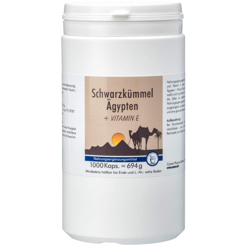 Schwarzkümmel Ägypten Plus Vitamin E 1000 Kapseln