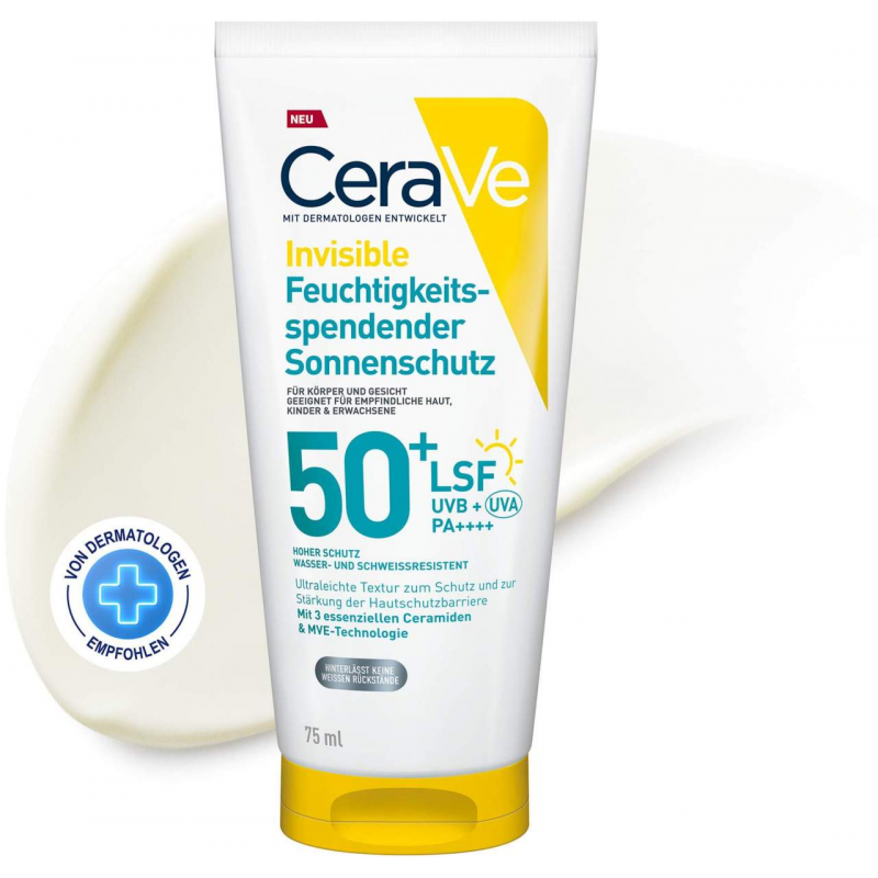 CeraVe Feuchtigkeitsspendender Sonnenschutz LSF 50+ 75 ml