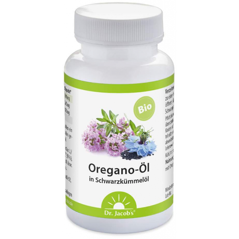 Oregano-Öl Schwarzkümmelöl Bio 60 Kapseln