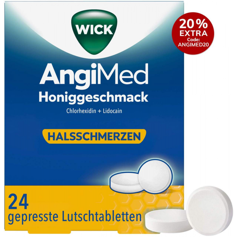 WICK AngiMed Honiggeschmack 24 Lutschtabletten