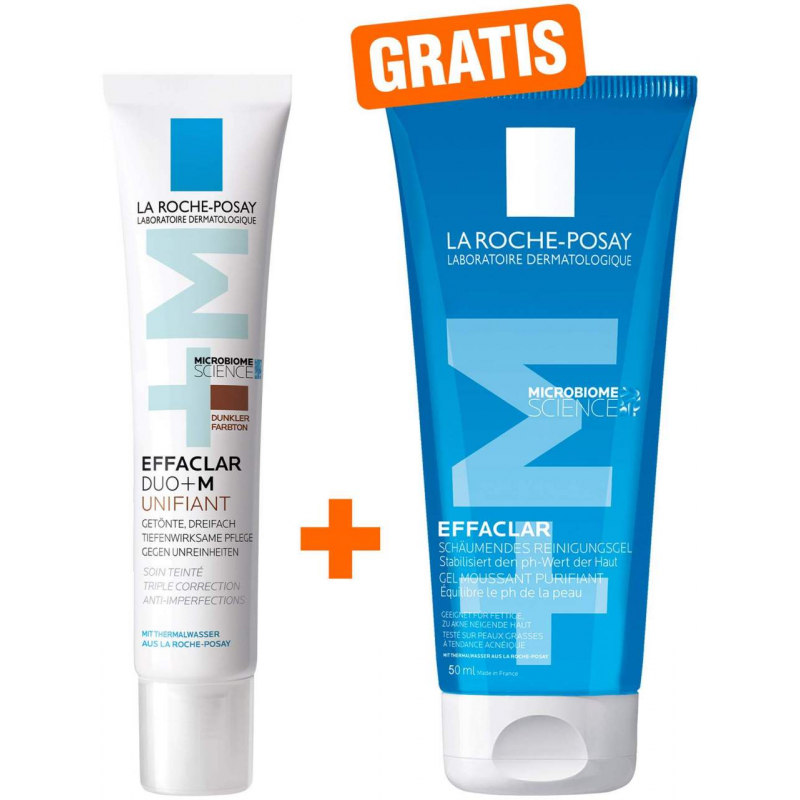 La Roche Posay Effaclar Duo+M Unifiant dunkel 40 ml + gratis Effaclar Gel mini 50 ml