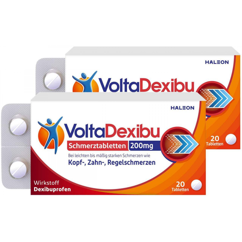VoltaDexibu Schmerztabletten 200 mg 2 x 20 Filmtabletten