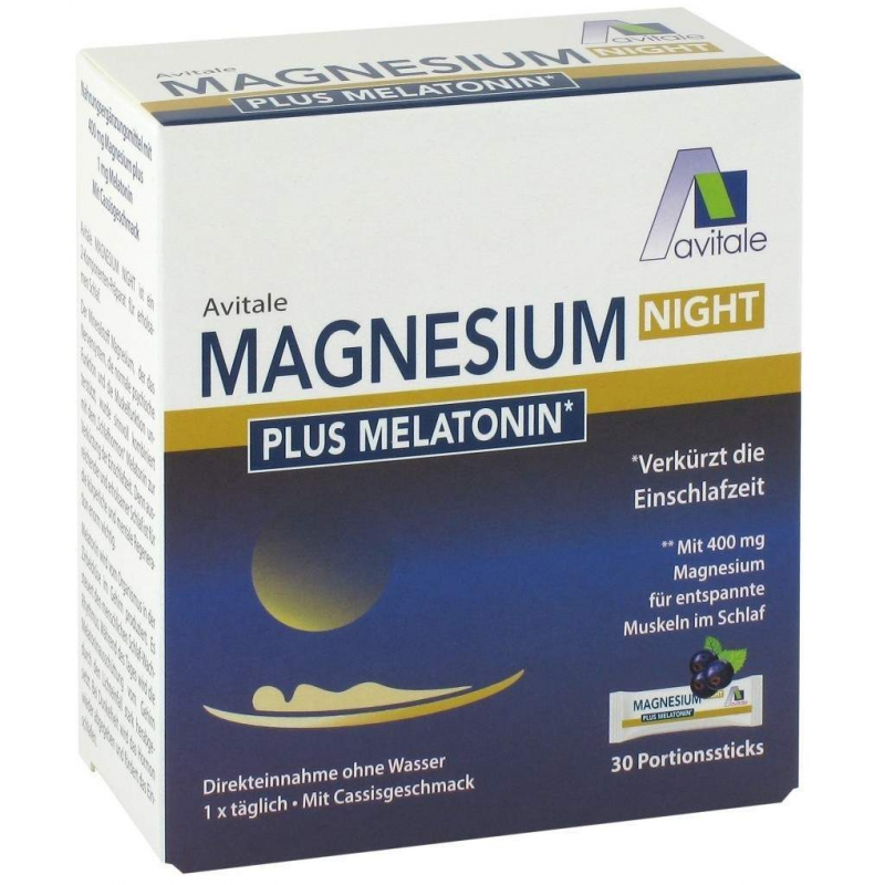 Magnesium Night plus Melatonin 30 Portionsbeutel