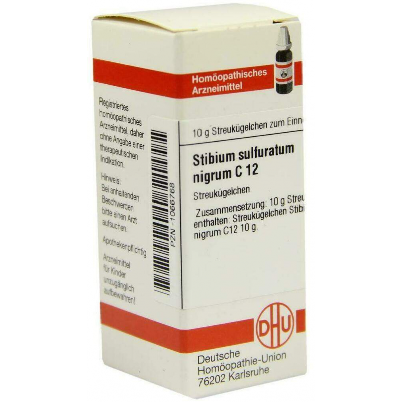 Dhu Stibium Sulfuratum Nigrum C12 Globuli