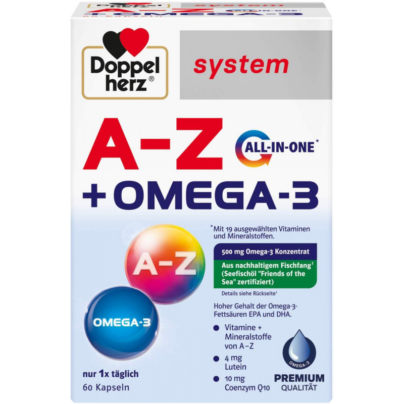 Doppelherz system A-Z + Omega-3 all-in-one 60 Kapseln