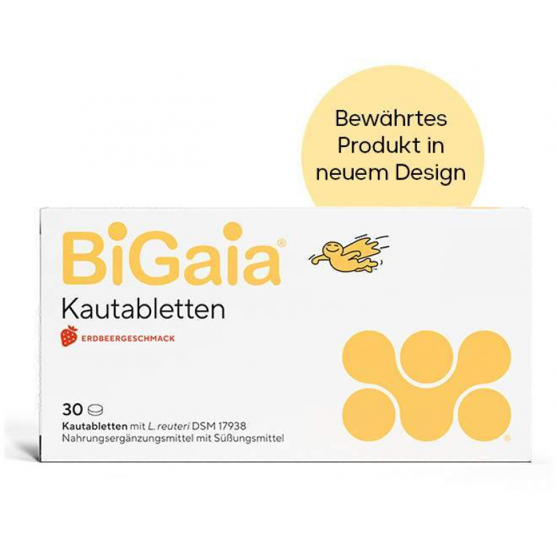 BiGaia Erdbeergeschmack 30 Kautabletten