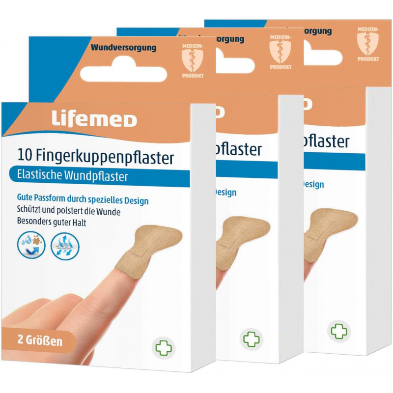 Fingerkuppenpflaster 2 Größen 3 x 10 Stück