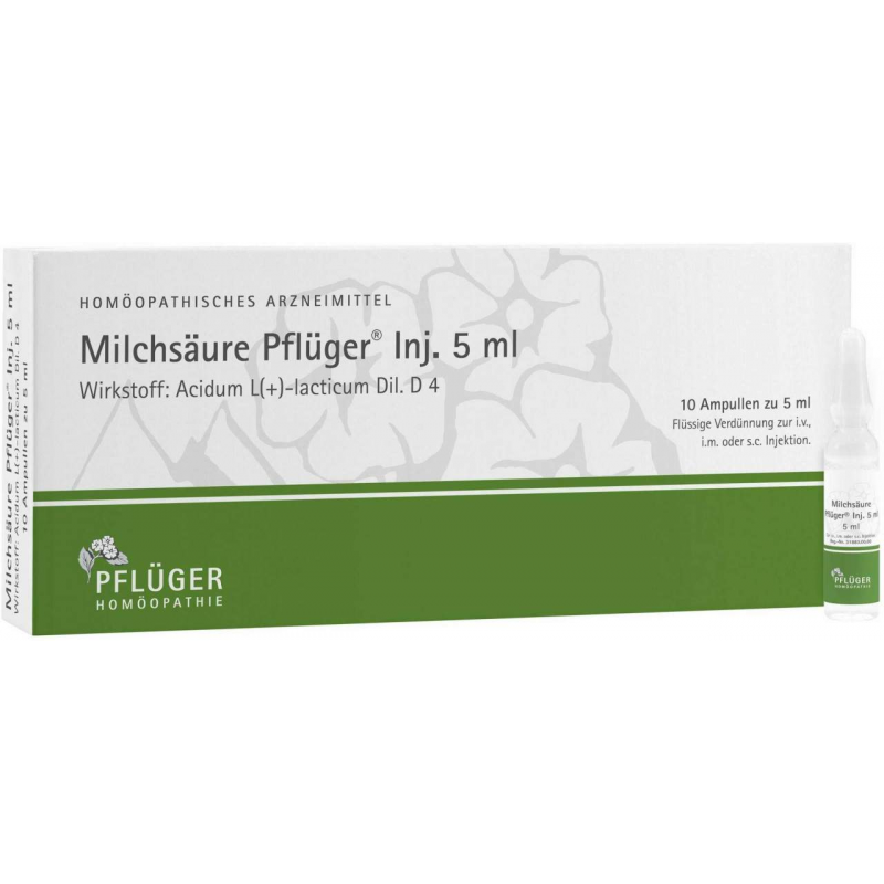 Milchsäure Pflüger Injektionslösung 10 X 5 ml Ampullen
