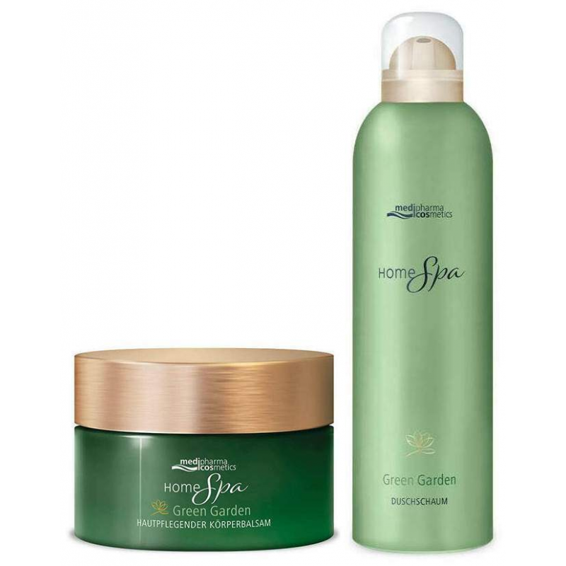 medipharma cosmetics Home Spa Green Garden Körperbalsam 250 ml + Duschschaum 200 ml