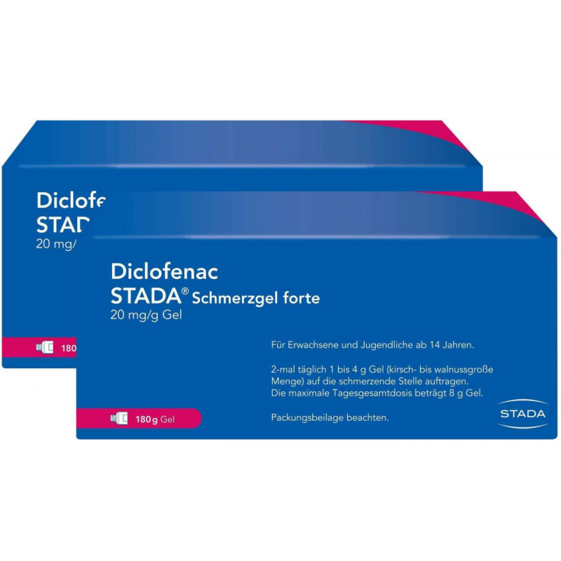 Diclofenac Stada 20 mg je g Gel Schmerzgel forte 2 x 180 g