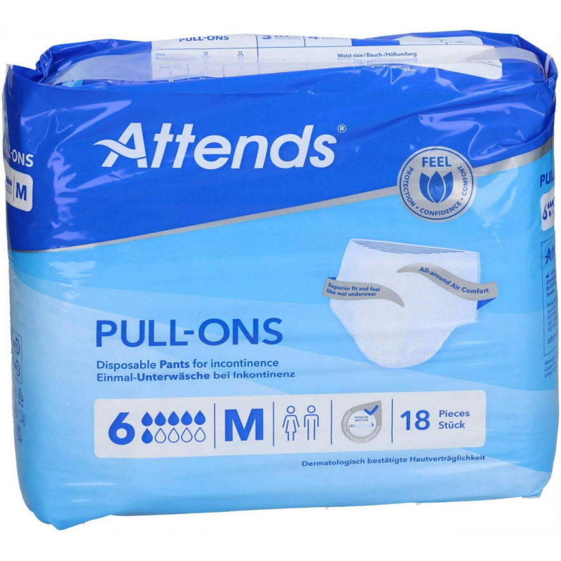 Attends Pull Ons 6 Medium 18 Stück