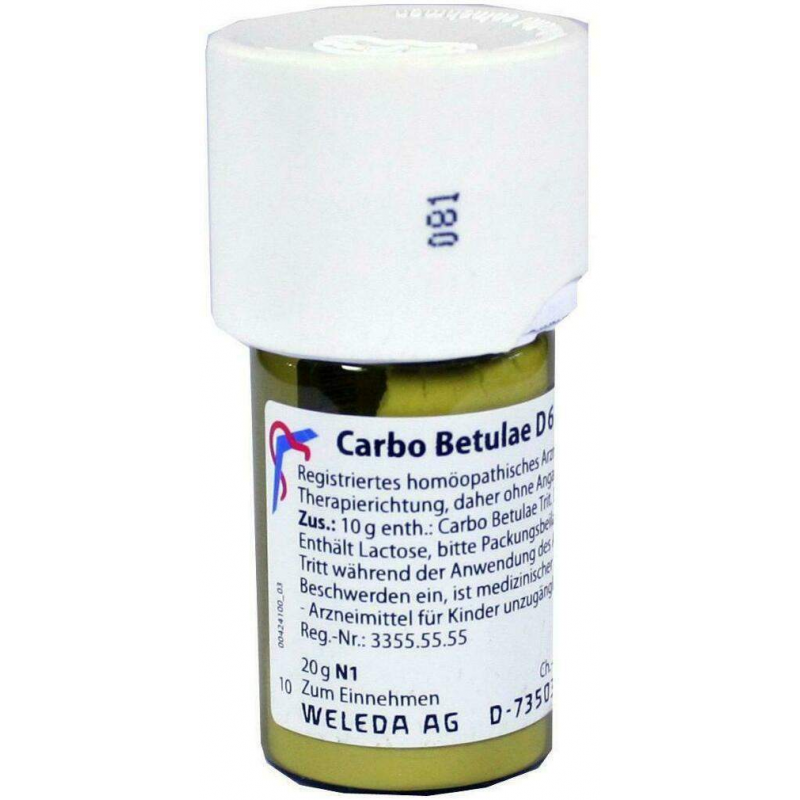 Weleda Carbo Betulae D6 20 G Trituration