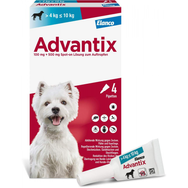 Advantix Spot-On Hund 4-10 kg 4 x 1 ml Lösung