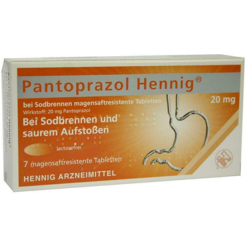 Pantoprazol Hennig bei Sodbrennen 20 mg 7 Magensaftresistente...