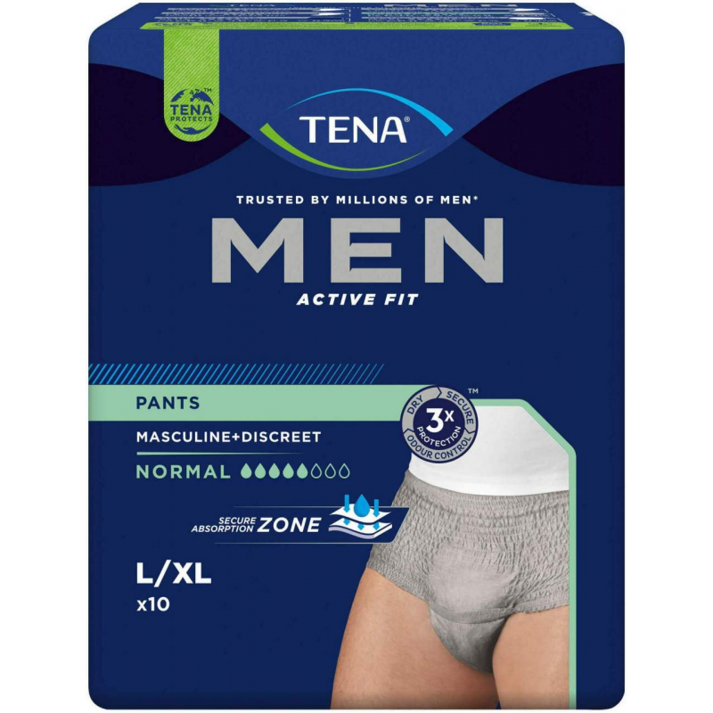 Tena Men Act.Fit Inkontinenz Pants Norm.L-Xl Grau
