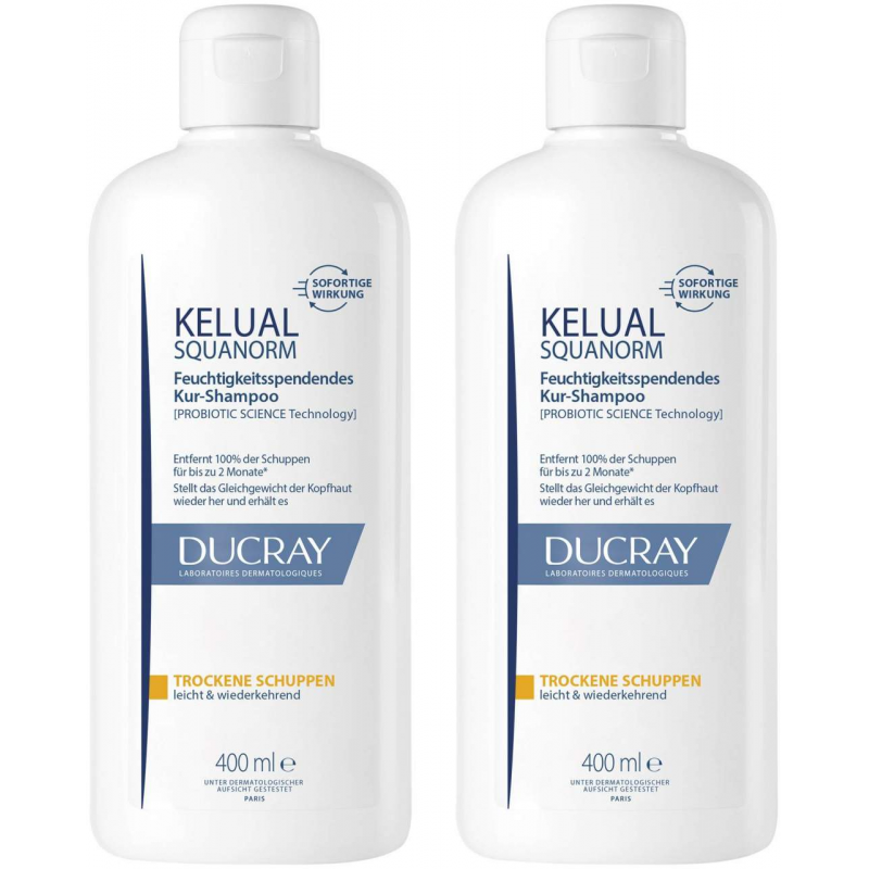 Ducray Kelual Squanorm trockene Schuppen 2 x 400 ml Shampoo