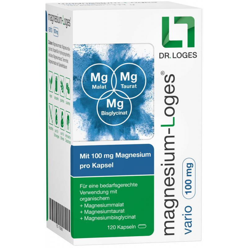 Magnesium-Loges Vario 100 mg 120 Kapseln