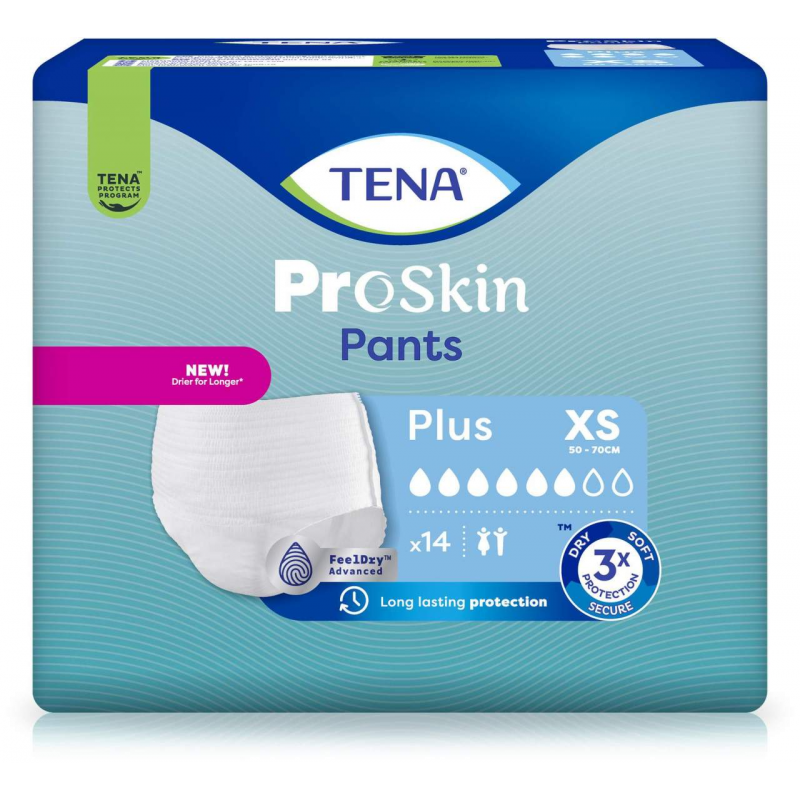 Tena Pants Plus X - Small 50 -70 cm Confiof 4 X 14 Stück