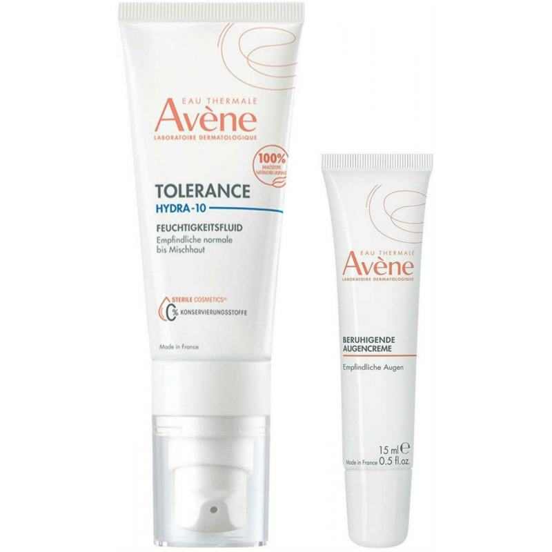 Avene Tolerance Hydra-10 Feuchtigkeitsfluid 40 ml + Avene Beruhigende Augencreme 15 ml