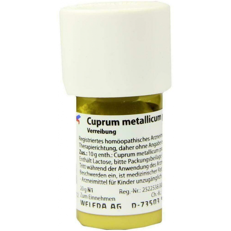 Weleda Cuprum Metallicum Praeparatum D6 20 G Trituration