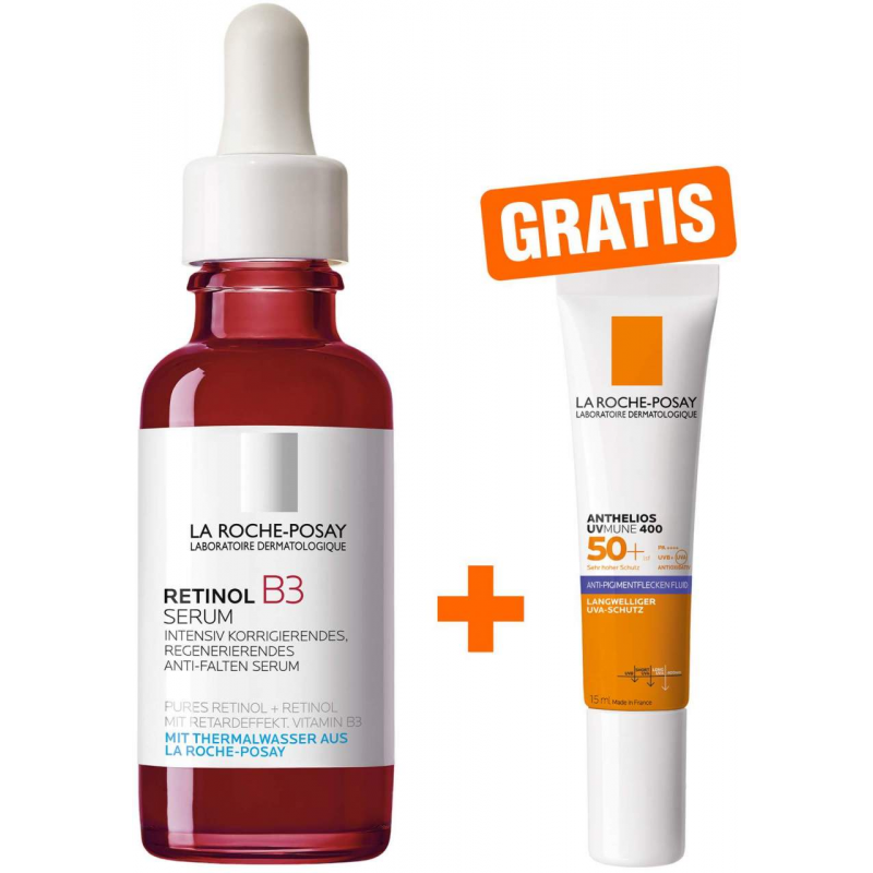La Roche Posay Retinol B3 Serum 30 ml + gratis Anthelios Anti-Pigment Fluid 15 ml