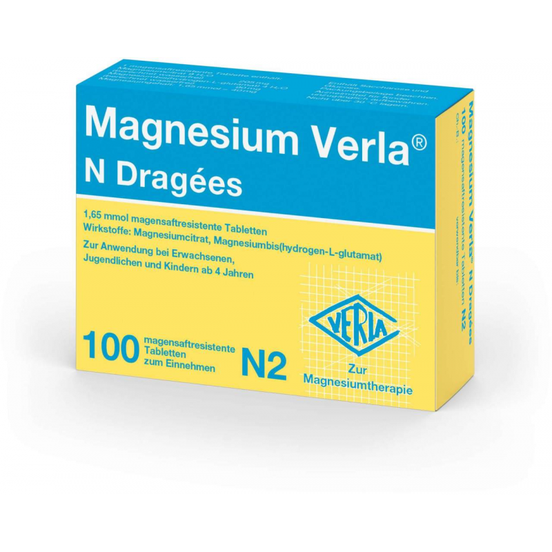 Magnesium Verla N 100 Dragees