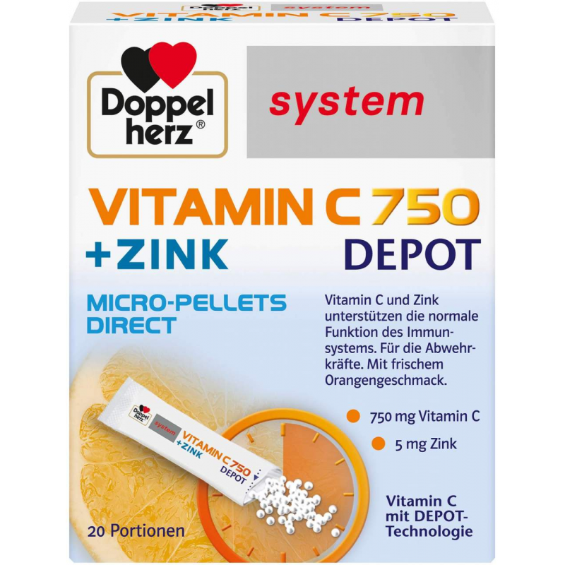 Doppelherz system Vitamin C 750 Depot 20 Pellets