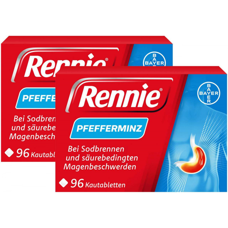 Rennie Pfefferminz 2 x 96 Kautabletten