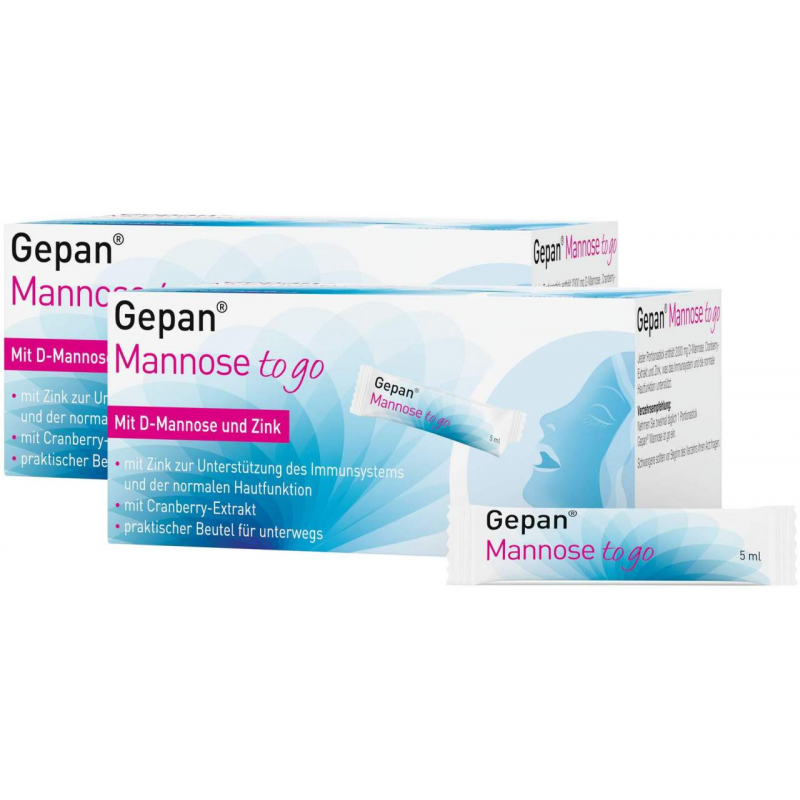 Gepan Mannose to go Lösung zum Einnehmen 2 x 14 Portionssticks
