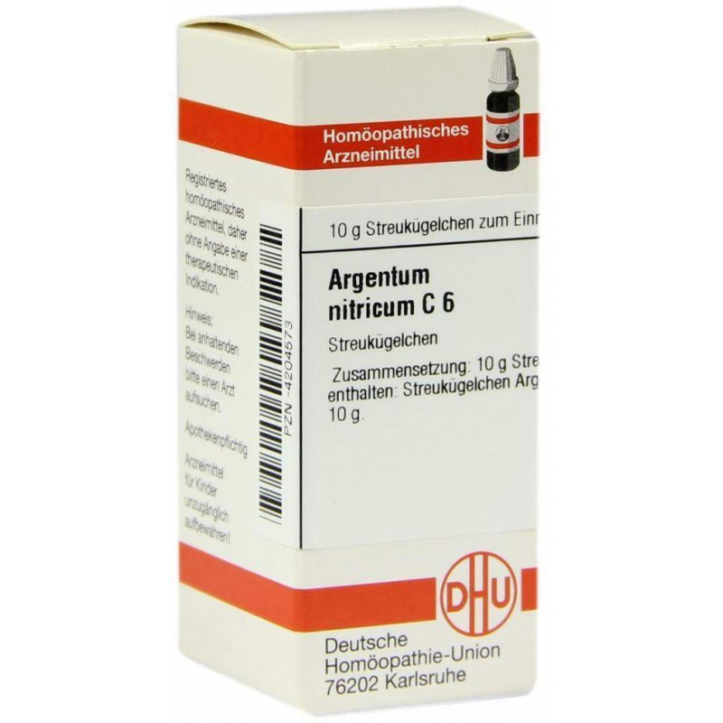 Dhu Argentum Nitricum C6 10 G Globuli