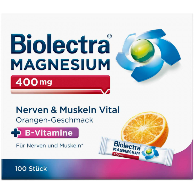 Biolectra Magnesium 400 mg Nerven & Muskeln Vital 100 Beutel