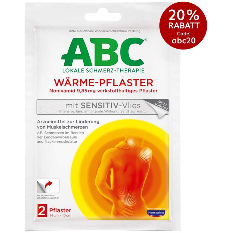 Hansaplast Med ABC Wärme-Pflaster sensitiv 2 Stück