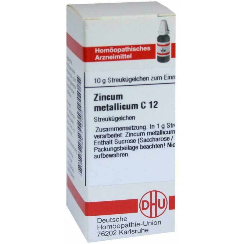 Dhu Zincum Metallicum C12 10 G Globuli