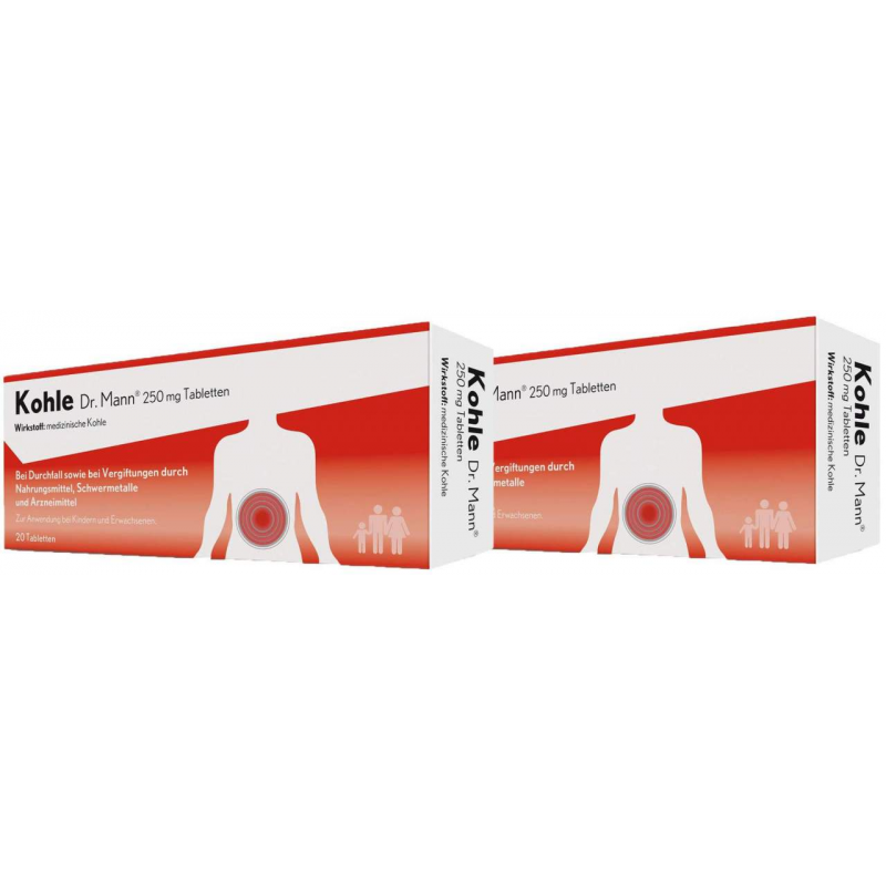 Kohle Dr. Mann 250 mg 2 x 20 Tabletten