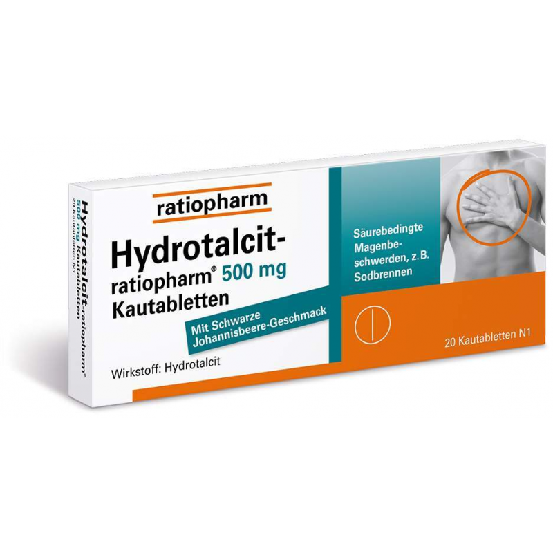 Hydrotalcid-ratiopharm 500 mg 20 Kautabletten