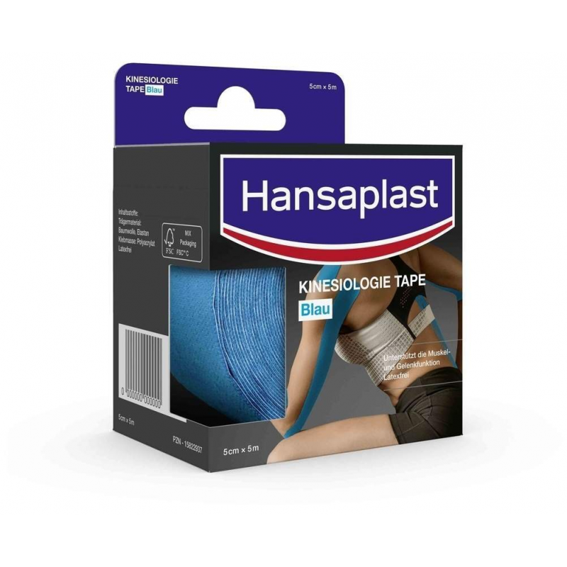 Hansaplast Sport Kinesiologie Tape 5 cm x 5 m blau